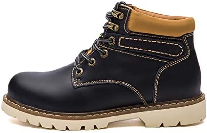 Giles Jones Motorcycle Boots for Men Winter Waterproof Non-Slip Leather Combat Boots