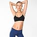 CRZ YOGA Women's Light Support Sports Bra Wirefree Cross Back Yoga Bra Top Black Medium