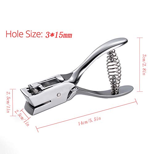 Alikeke Hand Held Steel Badge Slot Punching Tool for ID Card and Credentials