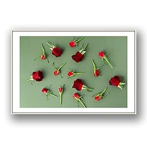 Framed Canvas Wall Art for Living Room, Bedroom Rose Flowers Canvas Prints for Modern Home Decoration Ready to Hang - 16"x24" inches