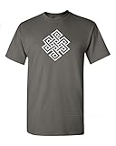 Got-Tee- The Endless Knot Buddhism T-Shirt (M, Charcoal)