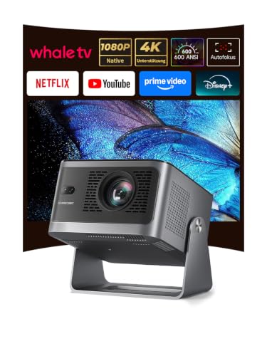 Mini Beamer 4K,Native 1080P mit【Compatible with Netflix 】 600 ANSI Magcubic