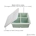 Pratico Kitchen Large Ice Tray, 4 Big 2.25 inch Ice Cubes for Whiskey and Cocktails, 2 Pack with Lids