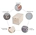 iwill CREATE PRO Large Closet Storage Box with Lid, Similar Size with IKEA SKUBB, Label Pocket, Beige