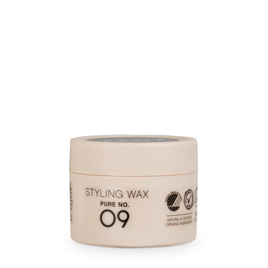 ZENZ | Hair Wax | Pure no. 09 | 60 ml | Fragrance Free & Allergy Friendly | Organic Aloe Vera, Beeswax, Shea Butter, Organic Almond Oil | Soft & Matt Styling Wax | All Hair Types