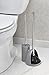 mDesign Slim Toilet Bowl Brush and Plunger Combo for Bathroom Storage - Gray