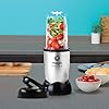 Magic Bullet 4pc Starter Kit - Includes 1 High Torque Power Base, 1 Tall Cup with Flip Top Lid & 1 Cross Blade - Food…