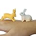 tyoungg 24 Pieces Fairy Garden Easter Rabbit Miniature Animal Figures 1.5 * 1.1 Inch (24 Rabbits)
