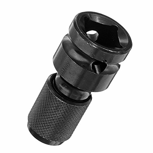 Toolcool 1/2 Inch Square to 1/4 Inch Hex Female Telescopic Socket Adapter Drill Chuck Converter Impact Driver