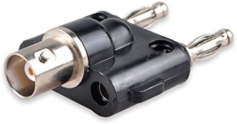 HTTX BNC to Banana Adapter, BNC Female Plug to 2 x 4mm Dual Banana Male Jack Socket Binding Post RF Coax Coaxial Splitter Connector