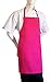 CHEFSKIN ADULT APRON HOT PINK, FUCHSIA ULTRA LIGHTWEIGHT COOL & FRESH, 100% POLYESTER filmsy lightweight, CENTER POCKET and LONG TIES, WONT FADE WONT SHRINK, EASY to WEAR