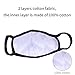Anti Flu and Dust Mask, Reusable Cotton Comfy Breathable Half Face Masks for Women Man Black, Protection Against Pollution for Outdoor