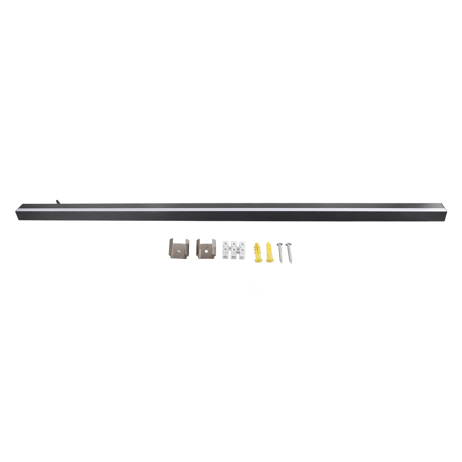 Oreq LED Indoor Wall Light, Modern Black Exterior Long Strip LED Light Bar Eaves Wall Sconces, IP43 Waterproof Indoor Wall Lighting Fixture Lamps for Courtyard, Passage, Porch(100cm)