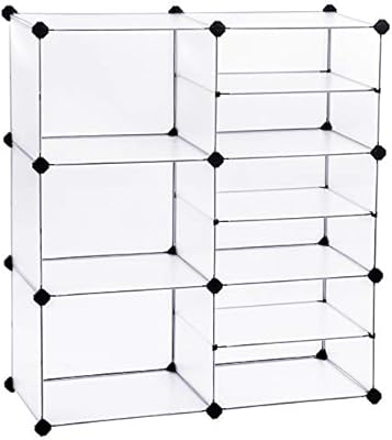 Songmics Cube Storage Interlocking Plastic Cubes Organizer With Divider Design Modular Closet Cabinet Bookcase For Closet Bedroom Kid S Room Includes Rubber Mallet White Ulpc36w Clothing Wardrobe Storage Amazon Com Au