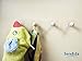Sendida Self Adhesive Wall Hooks - 8 Pack No Drills Wooden Hat Hooks Storage Wall Mounted Coat Hanging Hook for Coat Towel Hat Key Robe Hooks On Door Wardrobe Closet