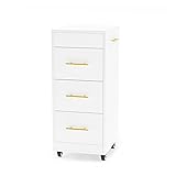 Salon Trolley Cart with Wheels, 3-Drawer Rolling