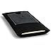 Dockem Felt Wallet Sleeve for 6.5 inch iPhones: Minimalist Wool-Style Fabric Sleeve with 2 Synthetic Leather Card Slots: Slip-on Cover [Black]