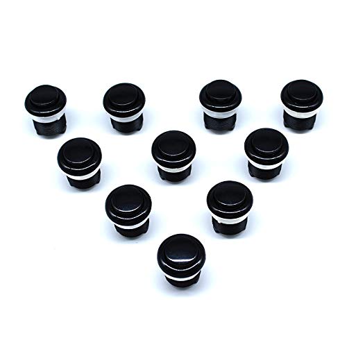 10 Pcs 28mm Arcade Buttons Push 2 Pin Built-in Microswitch for Jamma MAME Video Game DIY Machine Console Cabinet Black New - Thumbnail 7