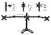 VIVO Triple LCD Monitor Height Adjustable 3 Screen Desk Mount Stand