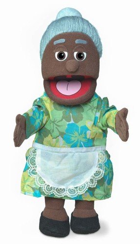14" Granny, Black Grandmother, Hand Puppet