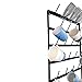 Barwild Mug Rack Wall Mounted Coffee Cup Holder, 8 Rows 36 Peg Home Kitchen and Breakroom Organizer (37” x 19.5”)