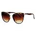 SA106 Runway Fashion Metal Bridge Trim Oversized Cat Eye Sunglasses Tortoise Shell