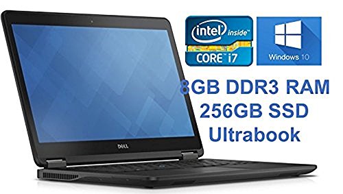 Dell Latitude E7440 Flagship Ultrabook PC, 14" Full HD Intel Core i7-4600U 2.1GHz, 8GB DDR3 RAM 256GB SSD Webcam Windows 10 Professional (Renewed)