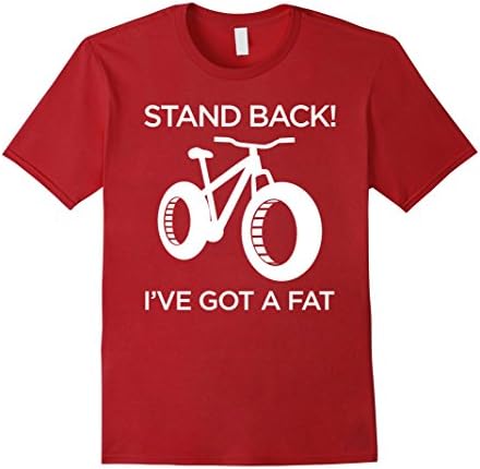 Mens Funny raunchy cheeky Fatbike T-shirt Medium Cranberry