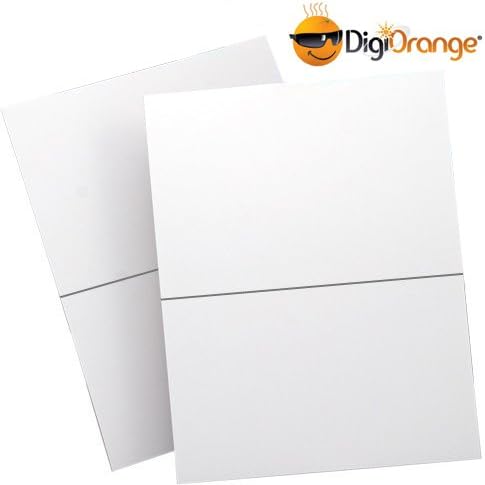 DigiOrange 800 Half Sheet Shipping Labels for Laser/InkJet for eBay, PayPal, USPS Click-n-Ship, UPS: 5-1/2" x 8-1/2"