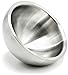Double Wall Serving Bowl By Bezrat | Stainless Steel Dual Angle Nut and Candy Serving Dish | Solid, Balanced and Dishwasher-Safe | Metal Serving Container For Snacks - 40 Ounces
