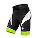 Eco-daily Men's Cycling Shorts Padded Bicycle Riding Half Pants Bike Biking Cycle Tights Black-Yellow