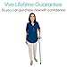 Vive Walking Cane for Women, Men, Elderly - Patented Offset Grip - Lightweight Adjustable Walking Aid with a Non-Slip Tip - Sturdy Balancing Mobility Aid for Seniors, Supports Up to 250lbs