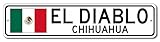 The Lizton Sign Shop El Diablo, Chihuahua Aluminum Mexican Flag Sign, Mexico Custom Flag Sign - 6