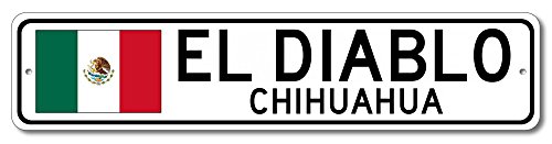 The Lizton Sign Shop El Diablo, Chihuahua Aluminum Mexican Flag Sign, Mexico Custom Flag Sign - 6