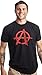 Ann Arbor T-shirt Co. Anarchy Distressed Symbol Unisex T-Shirt/Anarchist, Punk, Riot, Disorder Tee-Black-XX-Large