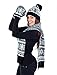 Hat Scarf Mittens Set, Holiday Christmas Winter Pattern, Blue Red White Green Grey