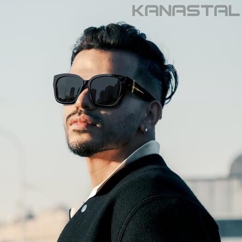 KANASTAL Women's Men's Polarized UV400 Sunglasses Square Over Sunglasses TR90 Fit Over Glasses Sunglasses