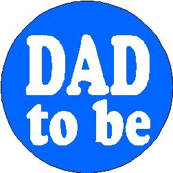 Dad to be (blue) 1.25" Pinback Button Badge / Pin - New Baby Boy Pregnant Birth