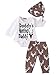 Newborn Baby Boys Funny Bodysuits with Leggings and Hat 3pcs outfit Clothes (0-3M, Brown)