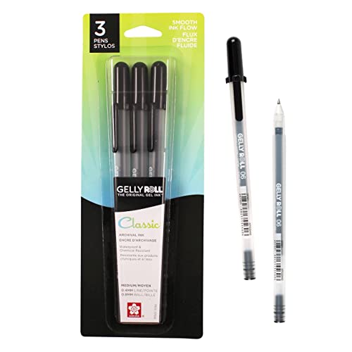 SAKURA Gelly Roll Gel Pens Medium Point Ink Pen for Journaling, Art