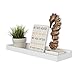 Wallniture Philly White Wall Shelf Kids Room Decor, Floating Book Shelf and Tray Toy Storage Organizer, 23.75