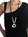 Nataliya Pendant Statement Necklace (Black Bead Long Necklace)
