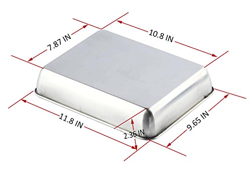 Sheet Pan,Cookie Sheet,Hotel Pan,Heavy Duty Stainless Steel Baking Pans,Toaster Oven Pan,Jelly Roll Pan,Barbeque Grill… 2 Sheet Pan,Cookie Sheet,Hotel Pan,Heavy Duty Stainless Steel Baking Pans,Toaster Oven Pan,Jelly Roll Pan,Barbeque Grill… - Image 3