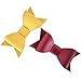 Yazon 20pcs Toddler Girls Hair Bows Alligator Clips Baby Bows Hair Clips Faux Leather Pigtail Bows for Baby Girls