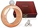 Women Hidden Liquor Bracelet Flask with Luxury Gift Box, Rhinestone lid, Funnel by ELEGA | Rose Gold polish | Novelty Jewelry Gift for Wife/Girlfriend | Stainless Steel Bangle - Alcohol, Booze, Wine