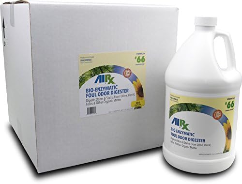 Airx RX 66 Bio-Enzymatic Foul Odor Digester, 1 Gallon Bottle (Pack of 4)