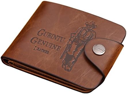 Men's RFID Barrier Leather Doka Double High Capacity Double Fold Wallet