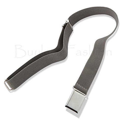 Buyless Kids Elastic Adjustable Belt with Metal Buckle ( 21 Colors Available) - Red-Striped