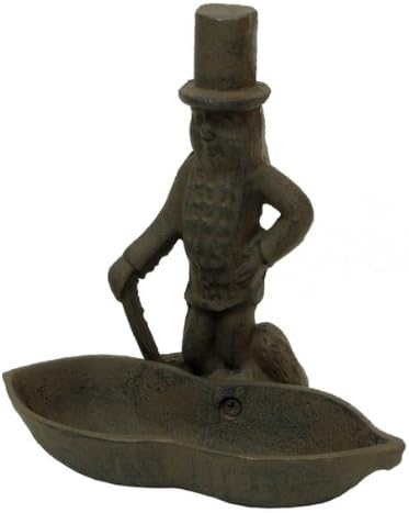Best Quality- Cast Iron Mr. Peanut Match Holder