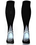 2 Pairs Eulay Men & Women Graduated Compression Socks Ideal for Running, Pregnancy, Flight & Travel, Nursing,Shin Splints,Boost Stamina, Circulation, & Recovery.(small/medium)